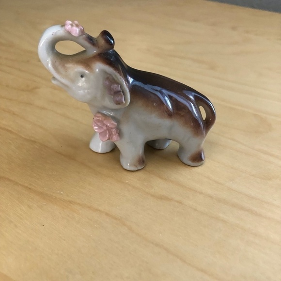 Vintage Porcelain Elephant Figurine - Picture 2 of 9